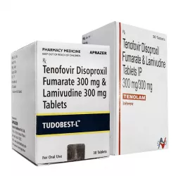 Тенофовир   Ламивудин (Tudobest L / Tenolam) табл. 300мг/300мг №30 в Екатеринбурге и области фото