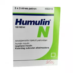 Хумулин НПХ инсулин (Humulin-NPH) 100 МЕ/мл сусп. для ин. 3мл 5шт в Екатеринбурге и области фото